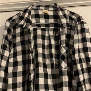 Black and white checkered flannel
